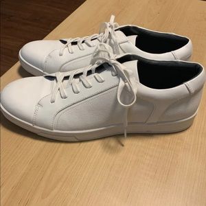 All white Calvin Klein casual shoes